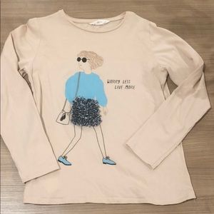 NWT Ruum Girls Size 3 Years 4 Years 3T 4T Colorful Fleece Raglan Crew Shirt Top